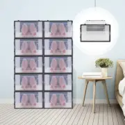 Sneaker Display Box Stackable Sneaker Boxes Foldable Shoes Storage Box