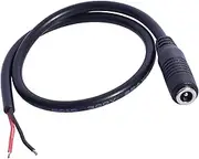 Oxtxuzdm DC5V Power Pigtail Cable 3.5mmx1.35mm Barrels Female Plug Connectors for LED and Electronic Devices