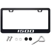 For Chevy Silverado 1500 Cab Metal Black License Number Plate Frame Tag Cover