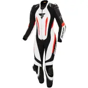 Miura RS Ladies Black White Red 1PC Leather Motorcycle Suit