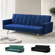 Levede Sofa Bed Convertible Velvet Lounge Recliner Couch Sleeper 3 Seater