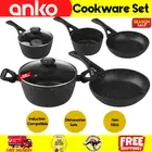 STONE Cookware Set 5 Piece Saucepan Frypan Casserole Dish Non Stick Cookware