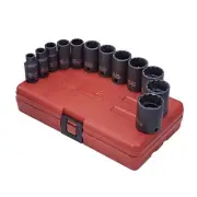 3337 3/8-Inch Drive 12-Point SAE Semi-Deep Impact Socket Set