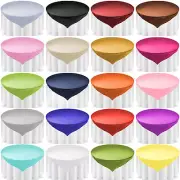 5 Satin Overlay Table Toppers 72" Square Wedding Tablecloth Covers