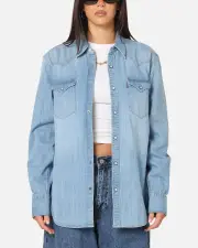 [LEVI STRAUSS AND CO] Levi Strauss And Co Barstow Western Standard Denim Button Up Shirt Blue - Size S S Blue