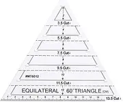 1 Pcs Transparent Quilting Templates Ruler, Triangle Shape Diamond Templates Craft Ruler DIY Tools for Sewing Cutting