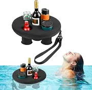 Floating Coasters - Floating Drink Holder, Drink Pool Table Float | Floating Coaster Beverage Swimming Pool Table Float, Large Capacity Drink Float Hot Tub Fun Inflatable Floating Drink Holder for