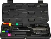 Prof ional Rivet Nut Tool 15in M l Riveter Threaded Nut Riveting Kit with 7Pcs Metric Mandrels M3 M4 M5 M6 M8 M10 M12 Installation kit for Tight Space with Sturdy Case Black One Size