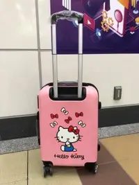 在飛比找露天拍賣優惠-♥小花花日本精品♥ Hello Kitty 蝴蝶結坐姿行李箱