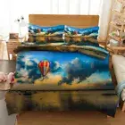 Gradual Blue Cloud 3D Printing Duvet Quilt Doona Covers Pillow Case Bedding Sets