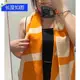 [二手] 愛馬仕 cashmere圍巾 米橘色。cp 值圍巾