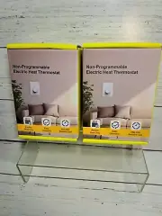 2 Pcs Manual Electric Baseboard Heater Thermostat for Home 240 Volt