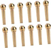 CLISPEED 12pcs Guitar String Pegs Durable Brass Fixing Pins for Acoustic Classical Guitars Easy to Install Lightweight for Musicians Performers