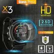 [3 PACK] Garmin Fenix 3 HR Tempered Glass Screen Protector Guard