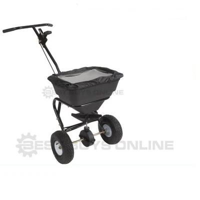 Fertilizer Spreader Push Walk Behind 30 kg 26L Seed Lawn Fertiliser Broadcast
