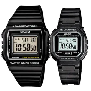 【CASIO 卡西歐】實用運動熱賣男女對錶(W-215H-1A+LA-20WH-1A)