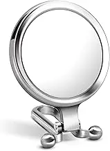 Yunmoxiao Hand Mirror, Double-Sided Hand Held Mirror,1X/10X Magnifying Foldable Makeup Mirror Magnification & Adjustable Handle/Stand, Portable Small Travel Makeup Mirror, Girl Women Mother's Gift