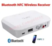 NFC Bluetooth Wireless Audio Receiver 3.5MM RCA Music Adapter USB Power Charge
