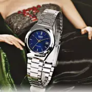 Casio Women's Watch Metal Band Silver Blue Original New LTP-1170A-2A