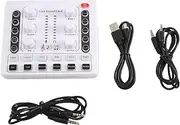 Dpaaoyer M8 Audio Interface Podcast Equipment Caster - - Portable Podcast Production Studio with Premium Mic Preamp