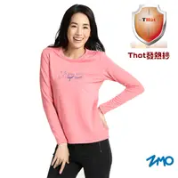 在飛比找PChome24h購物優惠-ZMO女THot保暖圓領長袖衫TH666-粉橘色