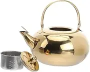 Garneck Portable Stainless Steel Tea Kettle with Fine Mesh Strainer Capacity for Home Brewing and Relaxation and Practical Design