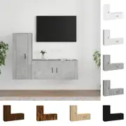 TV Cabinet Set 2 Piece Wall TV Stand Entertainment Unit Engineered Wood vidaXL