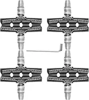 Break Pads Bike, Replacement Brake Pads for Bike with Hexagonal Wrench, Low Noise Cycle Accessories for Mountain Biking and Road Commuting