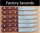 [FACTORY SECONDS] Serrated Hard Wood Jumbo Steak Knife Set Stainless Steel