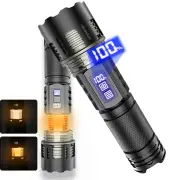 30W LED Powerful Long-Range Flashlight with Multi-Function Zoomable Digital Battery Display Torch