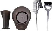 LOLIPPYY 4Pcs Hair Coloring Kit Portable Dyeing with Mixing Bowl and Tint Brush for Salon Supplies Home Use for DIY Hair Color Mixing and Tinting