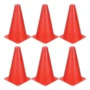 5.5x9.1" Soccer Training Cones, 6Pcs Plastic Agility Marker Drill Cones, Red