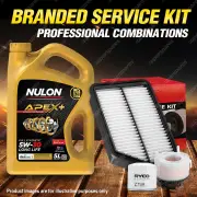Oil Air Fuel Filter + 5L APX5W30D1 Service Kit for Hyundai Ix35 LM 4cyl 2.4L