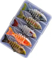 Iouyjiu Swimbait Fishing Lures, Robotic Fishing Lures for Fresh Water, Multi-Articulated Lures 10 cm for Freshwater Rivers Lakes Trout Catfish and Black-Bass