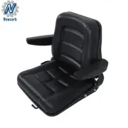 Tractors Forklift Seat Universal With Adjustable Backrest Armrest Black Seat