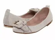 Bloch Ella Women’s Suede Leather Ballet Flats 37.5 Gray Perforated Bloch BL820