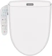 KERDE 08 Smart Electric Bidet Toilet Seat with Warm Air Dryer​ Heated Adjustable Warm Water Seat Temperature Self-Cleaning Nozzle Easy Installation for Most Toilets Elongated (Armrest-Control Model)