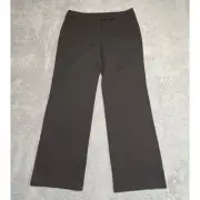 Eileen Fisher Pants Women Medium Brown Heavyweight Rayon Knit Tab Waist Trouser