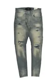Jordan Craig Ross Fit High Contrast Wash Skinny Jeans Smoke Haze 36 36