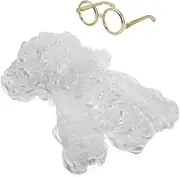 Vaguelly Lawyer Hairpiece Judge Accessories Halloween Wig Curly Barristers Wig for Men Women