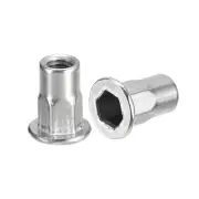 M3 Half Hex Body Rivet Nuts, 60pcs 304 Stainless Steel Threaded Insert Nuts