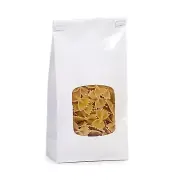 1 lb White Window Coffee Bags - 4.75in. x 2.5in. x 9.5in. - 100 Pack (300250)