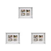 3PK Unigift Soho 4-Open Collage Picture Frame 10x15cm White