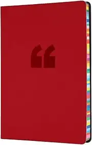 Edge Rainbow Ruled A5 Notebook - Red
