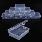 10Pcs Clear Storage Box Rectangle Plastic Earplugs Bead Jewelry Case Contai S❤S