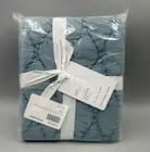 Pottery Barn Cocoon Voile Quilted Sham Blue Euro #4828C