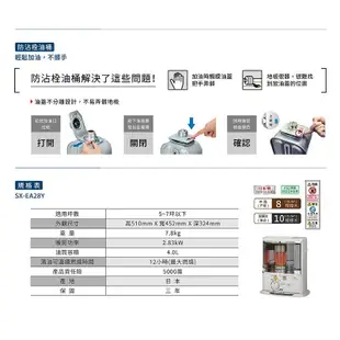 CORONA 5-7坪煤油暖爐 SX-EA28Y 贈自動加油槍 日本製造