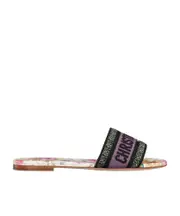 Chrisian Dior Open Toe Slip-On Slides 36,39,40 Multicolor