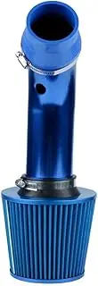 Air Intake Kit, 3" Blue Cold Air Intake System Kit Intake Filter & Clamp Accessory Universal