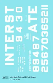 K4 G 1:29 Scale Decals Interstate Railroad Offset Twin Hopper White